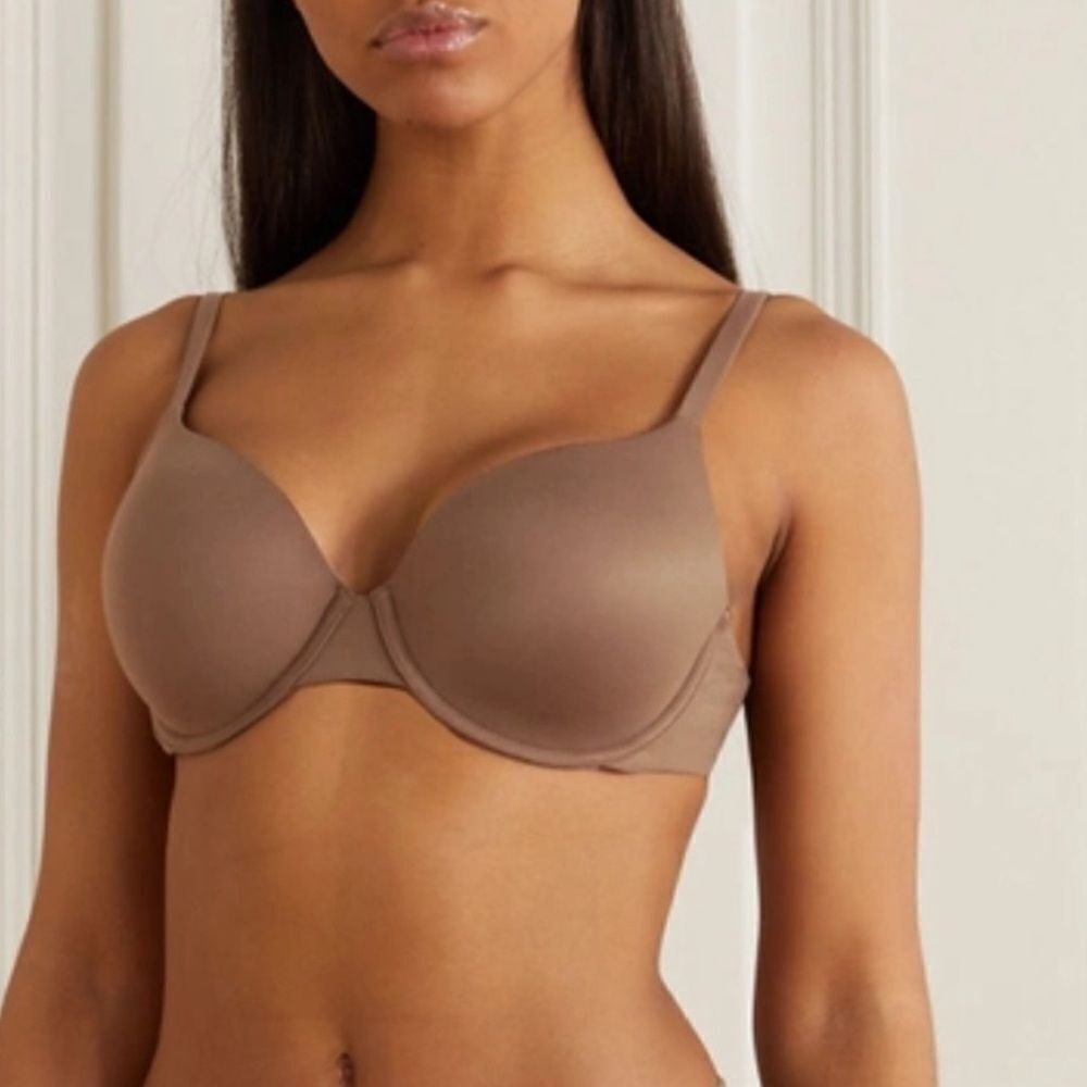 NWT SKIMS Fit Everybody T-Shirt Demi Bra In Oxide Brown - Picture 2 of 8